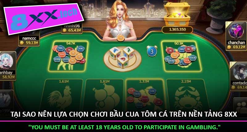 Tại sao nên lựa chọn chơi Bầu Cua Tôm Cá trên nền tảng 8xx